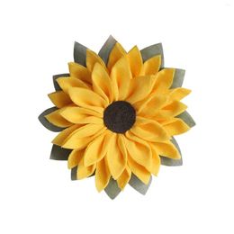 Decorative Flowers Home Fabric Door Sign Decoration Sunflower Spring Wreath Front Wall Hanging Hanger