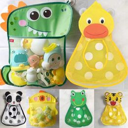 Bath Toys Cute Duck Frog Net Toy Baby Bathroom Cartoon Dinosaur Chicken Animal Bath Bag Storage Net Shell Shower Game Water Toy d240522