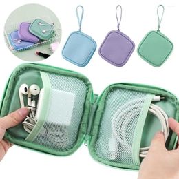 Storage Bags 1pcs PU Headset Bag Data Cable Charger Box Portable Travel Accessories