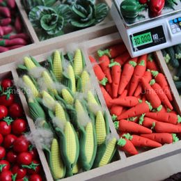 1:12 Scale Miniature Vegetatble Mini Corn Carrot Pretend Play Dollhouse Food for OB11 BJD Doll Kitchen Supermarket Toy