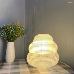 Table Lamps Bedside Study Lamp Rice Paper Desktop Decorative Lantern Light Handmade Nordic For Living Room Bedroom