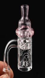 New Design quartz banger with Cyclone Spinning Carb Cap beads 14mm Female Male Joint 4mm bottom 45° 90° banger nail for bong1130970