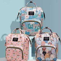 Diaper Bags Colorful and fashionable backpack mummy large capacity handcart bag mother and baby multifunctional waterproof outdoor travel diaper bag d240522