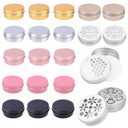 10Pcs 5/10/15/20/30/50/60g Empty Round Aluminium Tin Jars Cosmetic Container Refillable Tea Cans for Creams Balm Nail Candle Jar