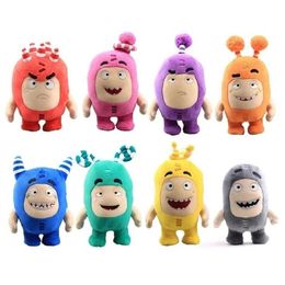 Stuffed Plush Animals 8pcs/Lot Oddbods Cartoon 18CM Fuse Jeff Newt Odd ZEE Bods Stuffed Plush Toy Doll For Kids Gifts PP Cotton Home Decoration Q240521