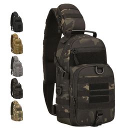 Military Tactical Chest Bag Single Shoulder Messenger Bags Outdoor Camouflage Travel Backpack Men Women 240520
