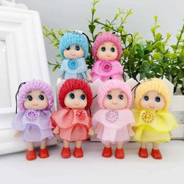 Dolls 1 cute and fashionable childrens plush doll keychain soft filling toy plush animal pendant mini baby doll toy S2452201