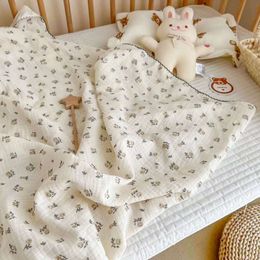 2 Layers Muslin Newborn Swaddle Wrap Boys Girls Soft Baby Receiving Blanket Infant Toddler Bath Towel Items 150cm