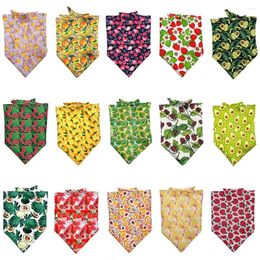 Dog Apparel 30/50pcs Bandanas Pet Accessories Scarf Summer Fruit For Dogs Bandana Supplies Small Middle