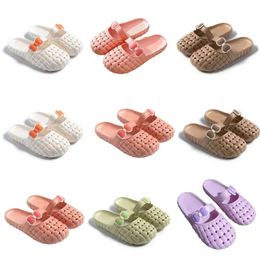 New Summer Product Designer for Slippers Women Green White Pink Orange Baotou Bottom Bow Slipper Sandals Fashion-06 Womens Flat Slides GAI Outdoo 01a s