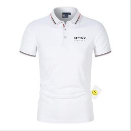 Brand HU GO BO SS bo and ss Paul short-sleeved T-shirt men Bee polo shirt 100% cotton lapel Business Korean summer Embroidery waterpolo little Tuesday giraffe victim vary