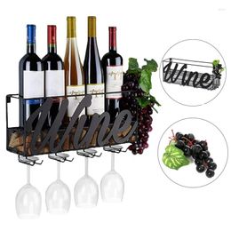 Kitchen Storage Wall Mounted Iron Red Wine Glass Holder Household Living Room Bar Goblet Hanging Rack