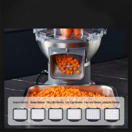 Automatic Carrot Shredder Slicer Commercial Big Ingredients Mouth Potato Cube Shredding Machine Cutter Vegetable Processor