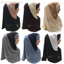 Ethnic Clothing Fashion Women Hijabs Islamic Chest Cover Scarf Bonnet Full Inner Hijab Cap Lady Muslim Headwear Bone