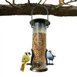 Pet Bird Feeder Outdoor Hanging Wild Birds Food Container With Easy Hanging Handle Hummingbird Feeding House Food Dispenser