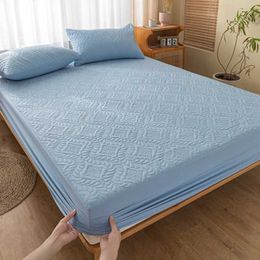 Bedding sets Waterproof Washed Cotton Adjustable Fitted Sheet Mattress Protector CoverLaminated Quilting Process 160x200 H240521 0B25