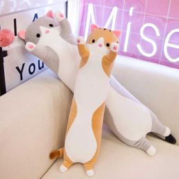 Stuffed Plush Animals Childrens Toy Stuffed Animal Pillow Cute Cat Pillow Soft Plush Long Cat Pillow Birthday Gift T240521