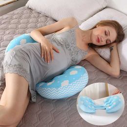 Maternity Pillows New Maternity Pillow Four Season Breathable Protect Waist Support Abdomen Side Sleeping Pillow Cotton Soft Cushion 10 Color Y240522