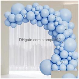 Party Decoration Makaron Blue Balloon 107Pcs Birthday Deco Celebration Decor Theme Event Indoor Supplies Drop Delivery Home Garden Fe Dhk8N
