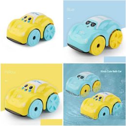 Bath Toys Children Water Playing Abs Clockwork Car Cartoon Vehicle Baby Toy Kids Gift Amphibious Cars Bathroom Floating 1112 Drop Deli Otiyp