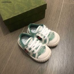 New toddler shoes Striped ribbon design baby shoes Size 20-25 Box Packaging Kids designer shoe Lace-Up infant walking shoe 24May