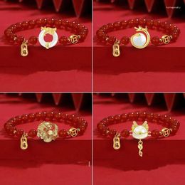 Strand Dragon Fortune Animal Bracelet Unisexes Fashion Creative Handmade Good Luck Charms Jewellery Year Gift