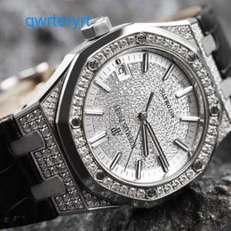 AP Iconic Wrist Watch Royal Oak 15452bc Platinum Original Diamond Full Sky Star Watch Automatic Mechanical Size Approximately 37mm 18k Platinum Watch