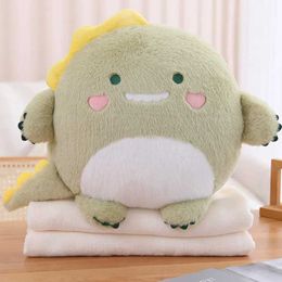 Plush Dolls Cute Plush Animals Pillow With Blanket Soft Lovely Koala Bear Dinosaur Frog Piggy Doll Sofa Chair Cushion Girls Birthday Gifts H240521 6V6B