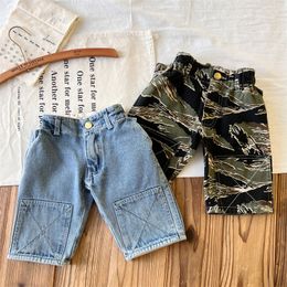 Fashion Boys camouflage printed shorts kids Elastic waist denim half pants designer children cowboy casual shorts S1407