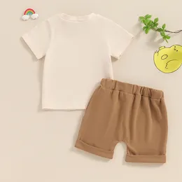 Clothing Sets Lesimsam Toddler Baby Boy Farm Outfit Chicken Tractor Short Sleeve T-Shirt Top And Shorts Set 2Pcs Summer Outfits