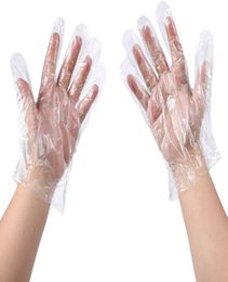 100pcsbag good quality clear polythene salon barber plastic disposable gloves for hairdressing5124213