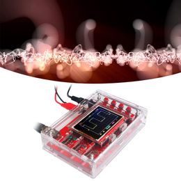 1Set Red 2.4 Inch TFT LCD Display 1Msps Sampling Rate Digital PCB+Metal Oscilloscope E-Learning Kit