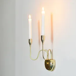 Candle Holders Creative Wall Hanging Candlestick Lamp Scented For Home Decoration Sconce Gold Holder Crafts