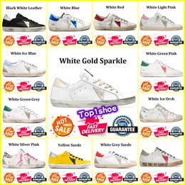Designer Shoes Golden women super star brand men casual new release luxury shoe Italy sneakers sequin classic white do old dirty casual shoe lace up woman man 35-45