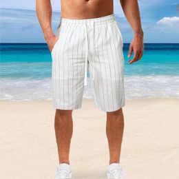 Men's Shorts Men Light Weight Thin Short Pants Running Cotton Linen Fitness Street Wear Quick-drying Drawstring