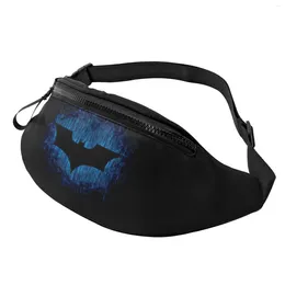 Backpack Black Bat Fanny Pack Men Women Bags Polyester Waist Bag Casual Unisex Outdoor Anti Wrinkle Waterproof