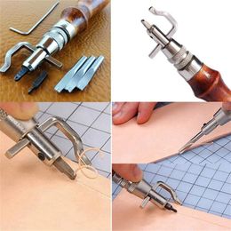 Leather Craft Tool Set Leather Edges Polisher Leather Groover For Hand Sewing Punching Leather Edges Polishing For Belts Durable