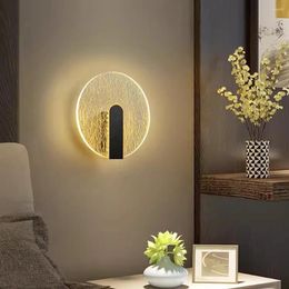 Wall Lamp Modern Light Luxury LED Lamps Bedroom Acrylic Lampshade Creative Stairways Bedside Decorative