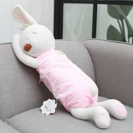 Plush Dolls 75cm/120cm Cute Sleeping Rabbit Plush Pillow Toys Soft Bunny Dolls Stuffed Animals Soft Baby Toys for Children Girls Gift H240521 DQES