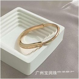 Charm Bracelets Ly Lock Bracelet Sterling Sier S925 Premium Feel High Quality Head Drop Delivery Jewellery Ott60