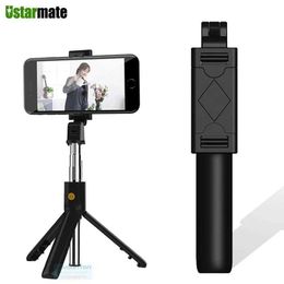 Selfie Monopods Selfie Stick Tripod Portable Wireless Bluetooth Phone Mini Stand Scalable and Multi functional with Shutter Remote Control d240522