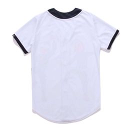 Baseball Jersey Men Stripe Short Sleeve Street Shirts Black White Sport Shirt UAP1001 19a45