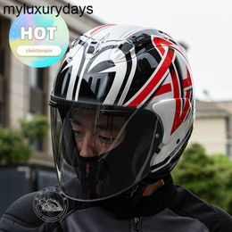 高品質のアライモーターサイクルヘルメット日本語VZ-RAM 3/4ハーフヘルメットブルーナイフゴールドナイフガードビッグアイドオートバイメンズアンドレディースヘルメット夏