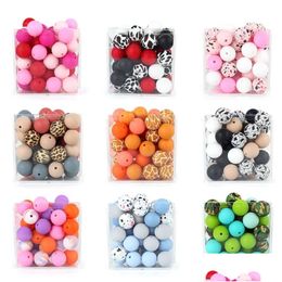 Soothers Teethers Sile Loose Baby Bead 15Mm 20Pcs Diy Chewable Food Grade Infant Leopard Print Round Ball Teething Rodent Teether 2206 Ot0Vq