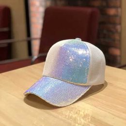 Ball Caps Fashion WomenS Rhinestone Hats Diamond Sun C g Casquette Sn Back Gorras Solid color Summer Baseball Cs Girl J240522