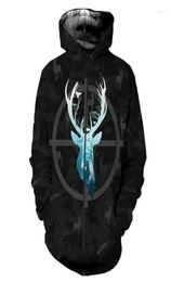 Men039s Hoodies Dark Deer 3D All Over Printed Mens Hoodie Harajuku Fashion Sweatshirt Unisex Casual Pullover Coat Sudadera Homb5790536