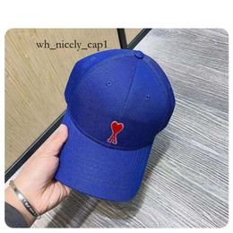 Ami Hat Baseball Hat Spring/Summer Little Peach Heart Embroidered Baseball Hat Paris Trendy Love Couple Sunshade Duck Tongue Hat 3978