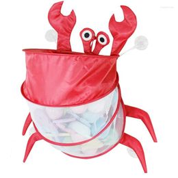 Storage Bags Bath Toy Organiser Cute Animal Nylon Mesh Hollow Shower Hanging Net Holder With Suckers