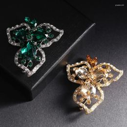 Brooches Vintage Rhinestone Crystal Flower For Women Coat Jewellery Party Accessries Gifts