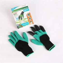 Garden Gloves Hand Claw Digging Gloves Rubber Flower Planting Durable ABS Waterproof Work Protective Glove